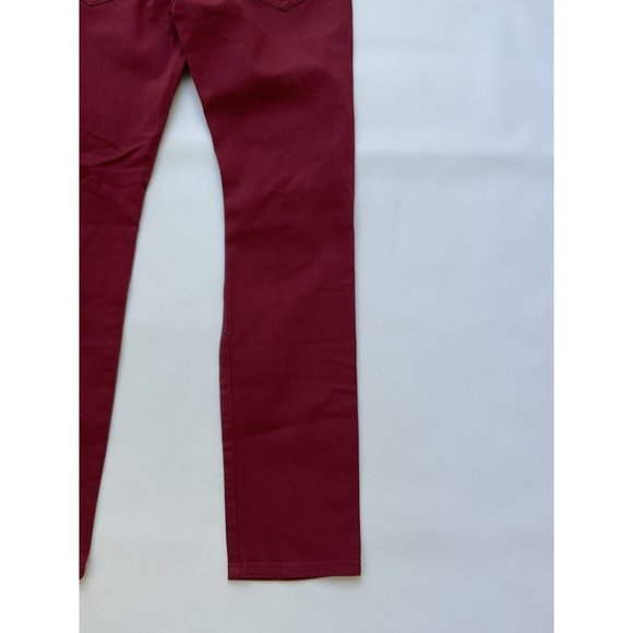 G By Guess Slim Straight Heavy Destroy Jeans In Red Size 32 - Picture 7 of 10
